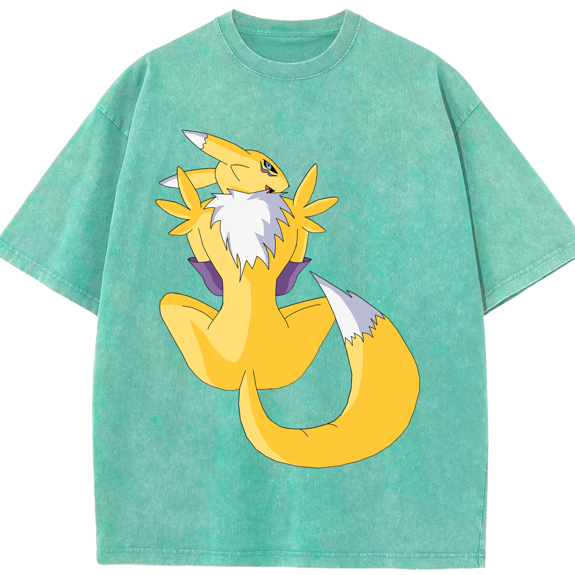 （画像用） Digimon デジタルモンスター/デジモン 綿100% ヴィンテージ風 半袖Tシャツ（フロントプリント）